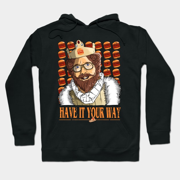 Stephen King as Burger King Hoodie by Brainfrz